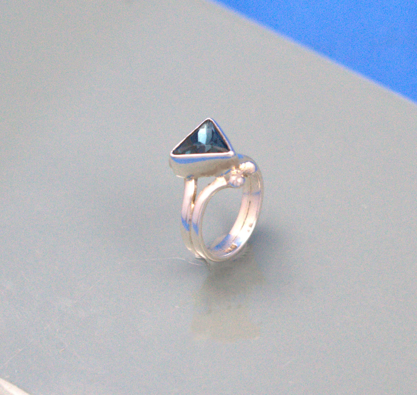 Green Triangle Tourmaline Ring