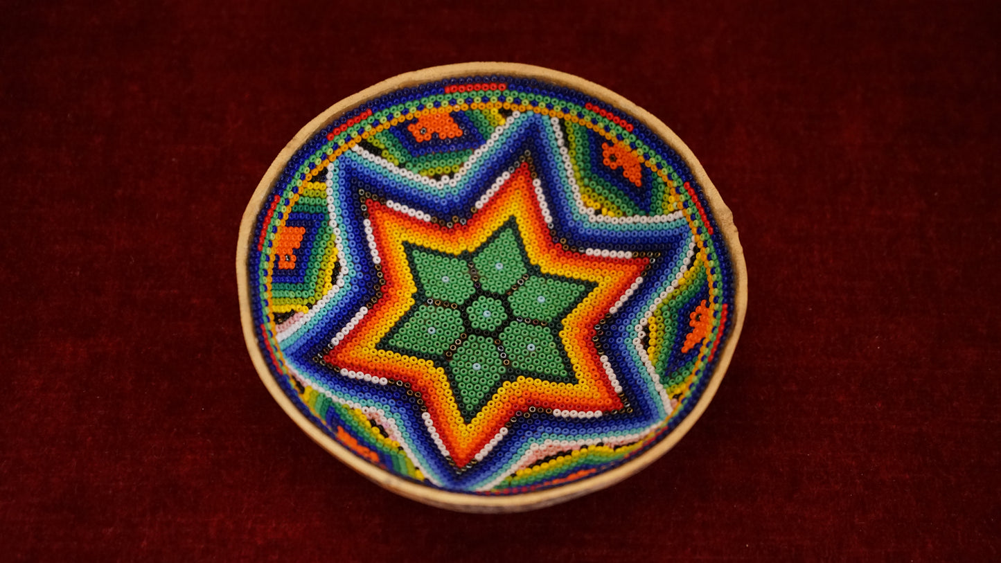 Huichol Beaded 5 " Gourd B7