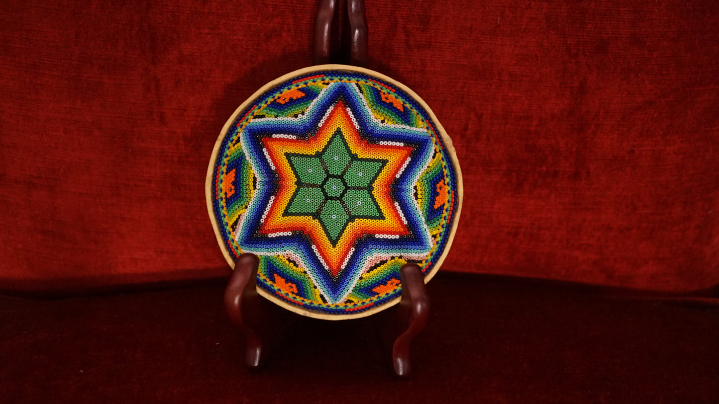 Huichol Beaded 5 " Gourd B7