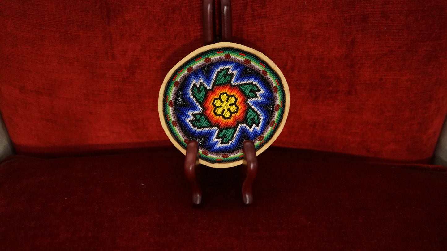 Huichol Beaded Gourd B13