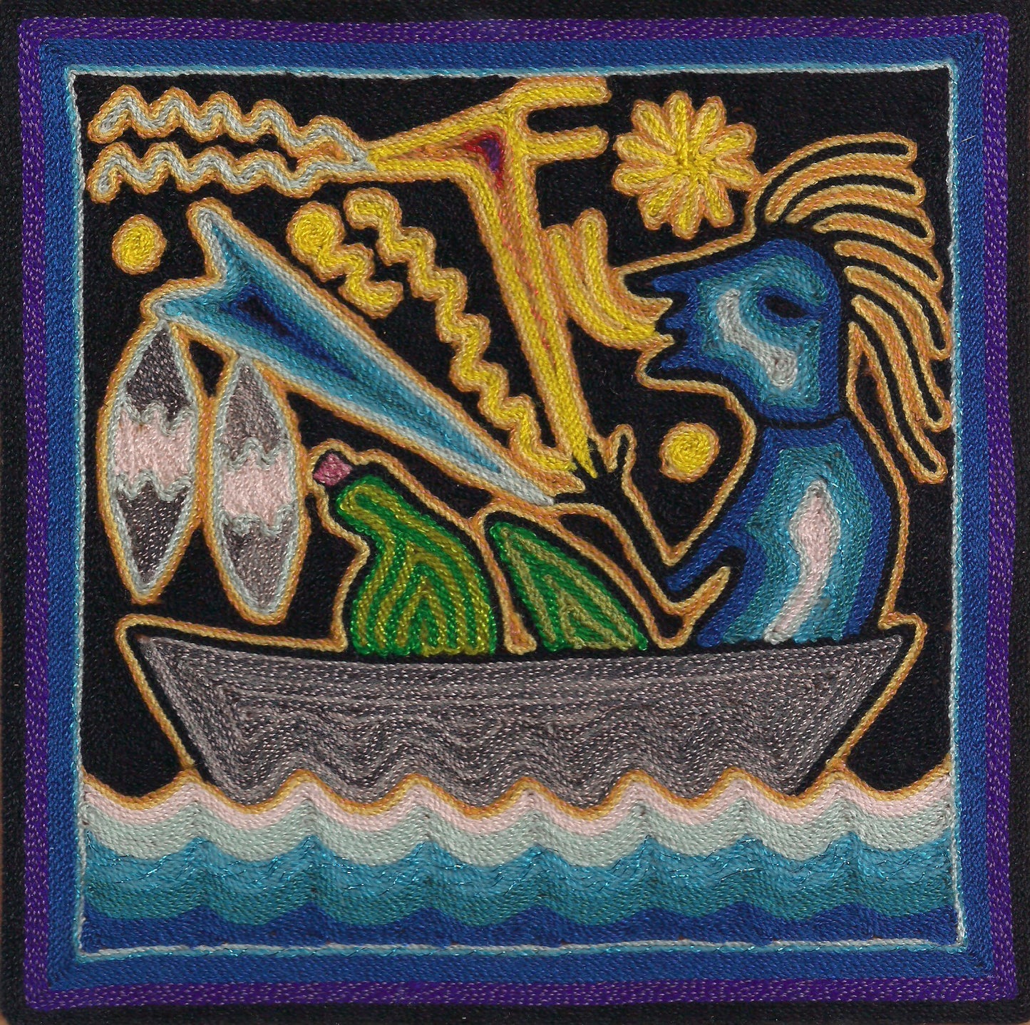 Huichol Yarn Painting