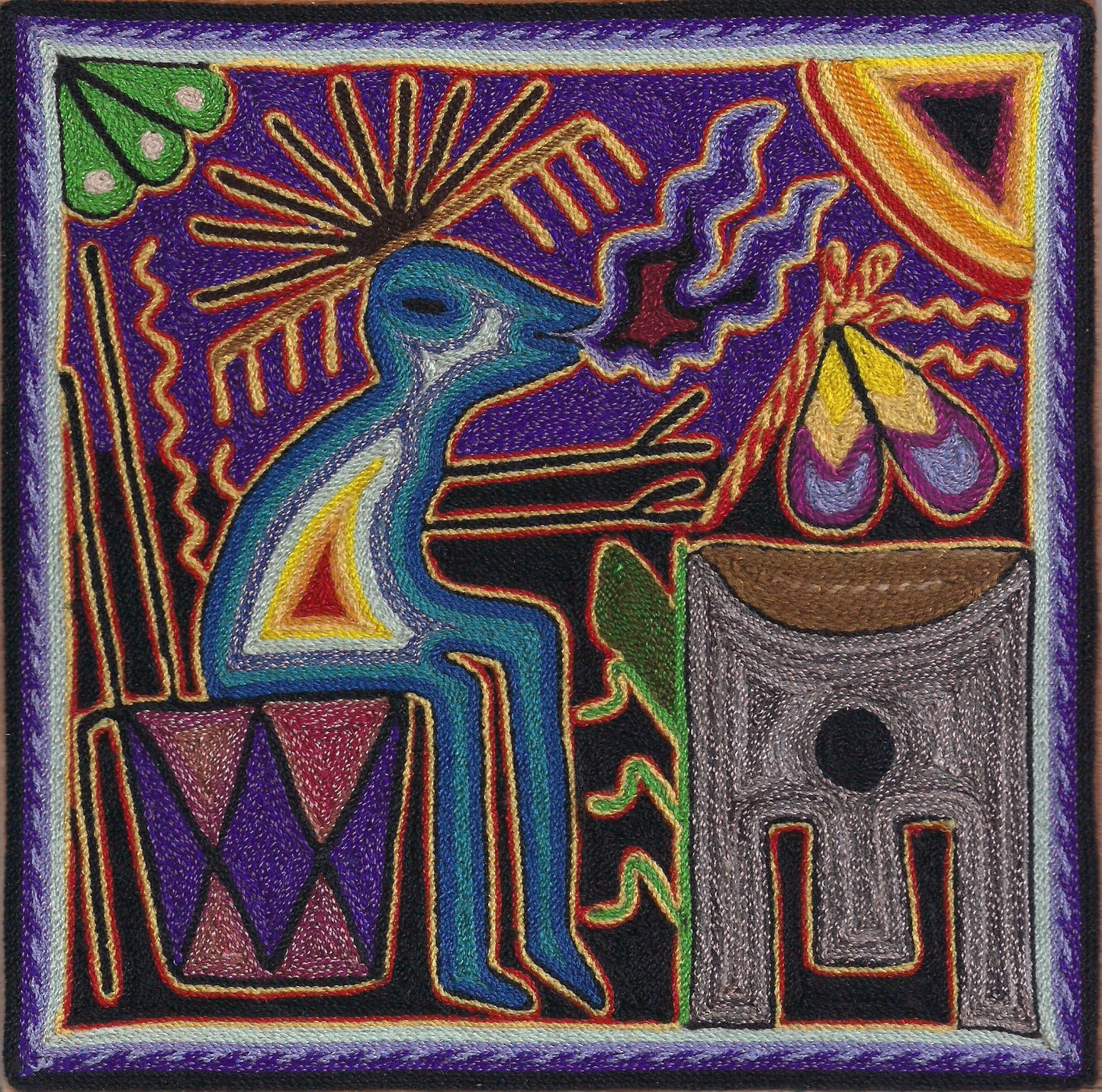 Huichol Yarn Painting