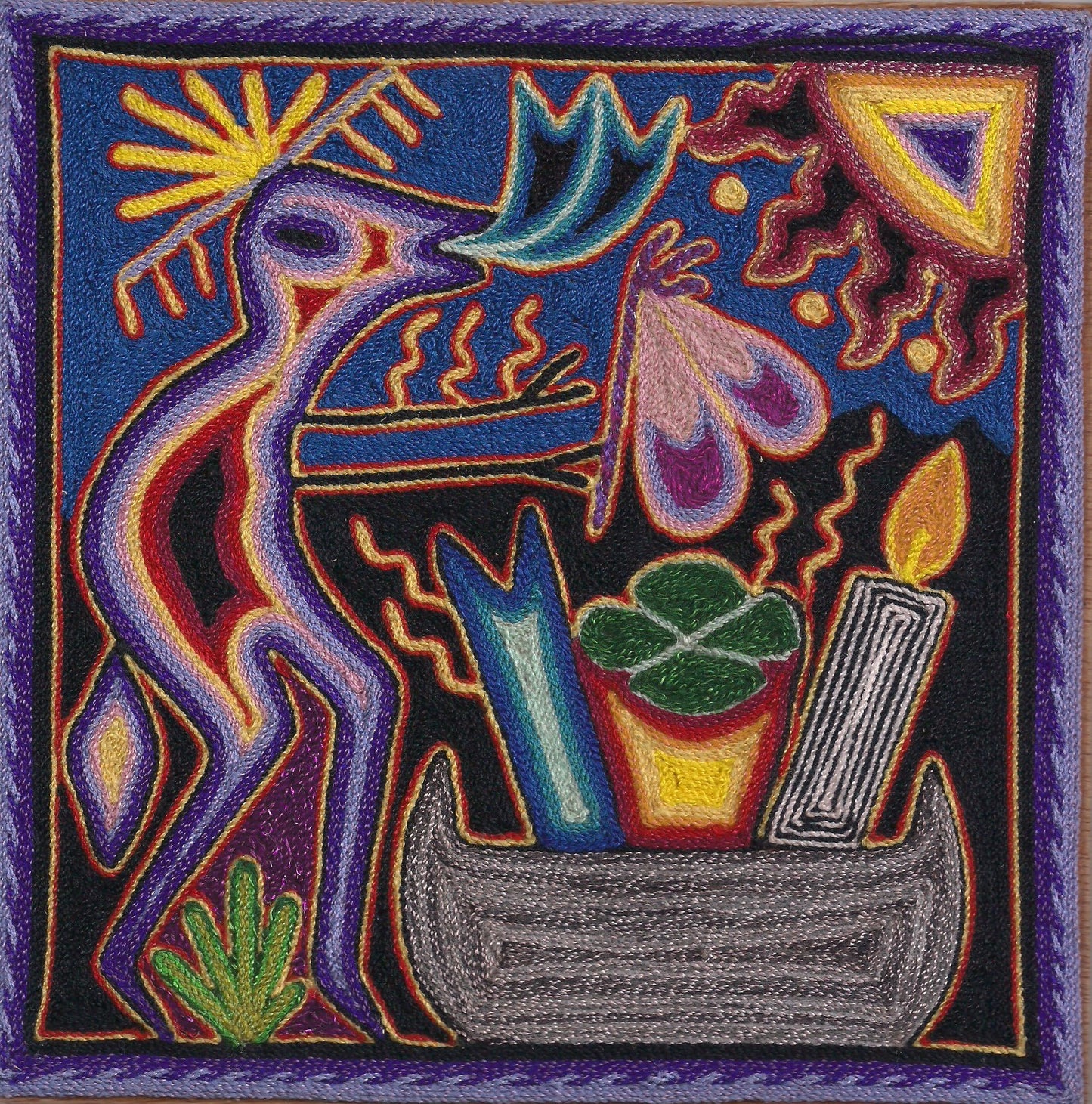 Huichol Yarn Painting