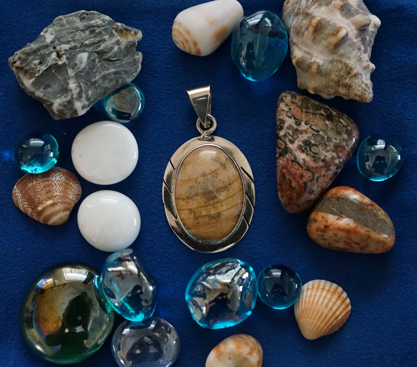 Zebra Jasper Oval Pendant