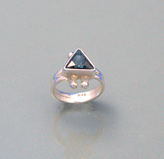 Green Triangle Tourmaline Ring