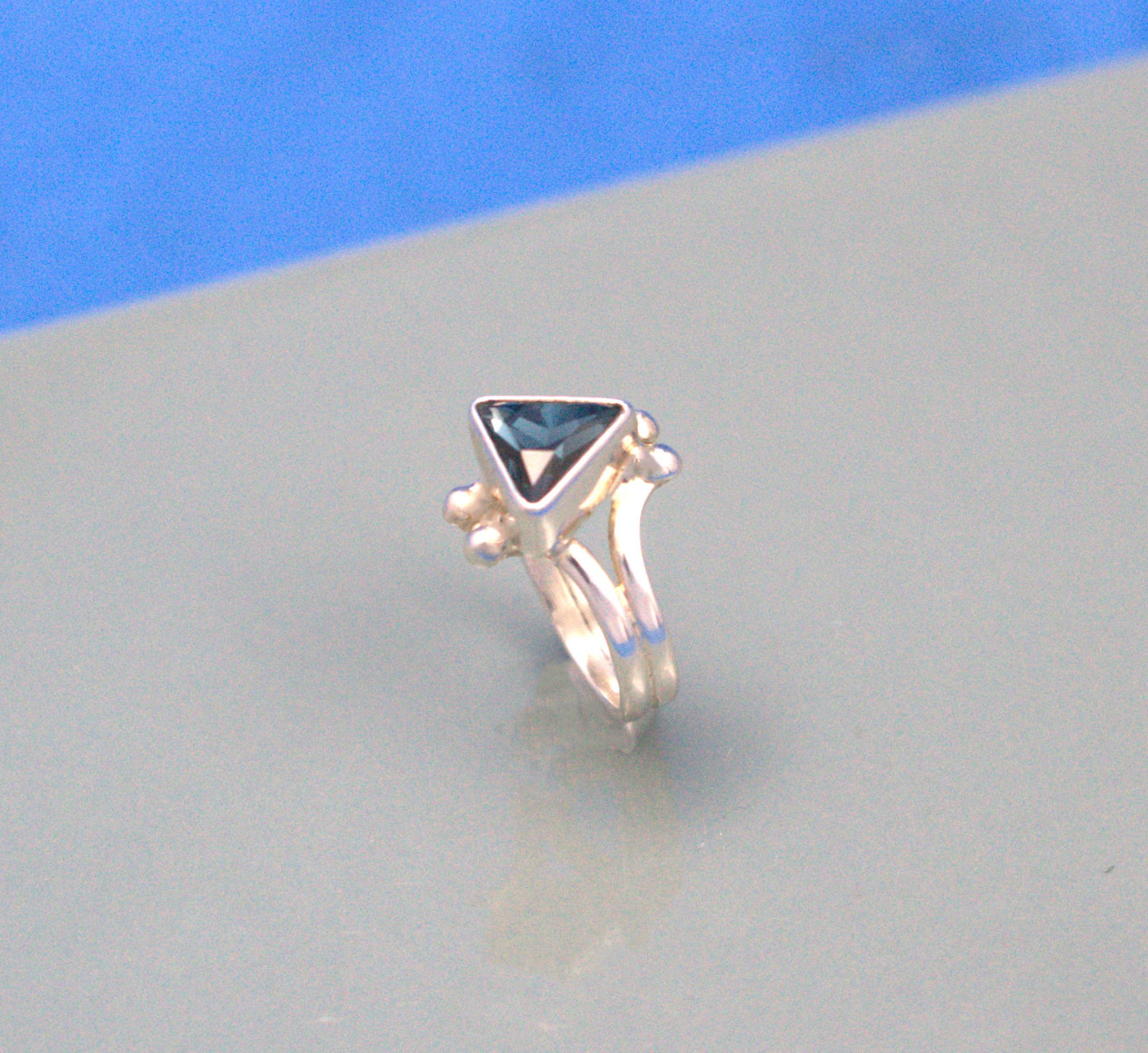 Green Triangle Tourmaline Ring