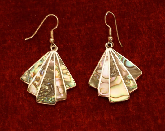 Fanned Abalone Shell Earrings