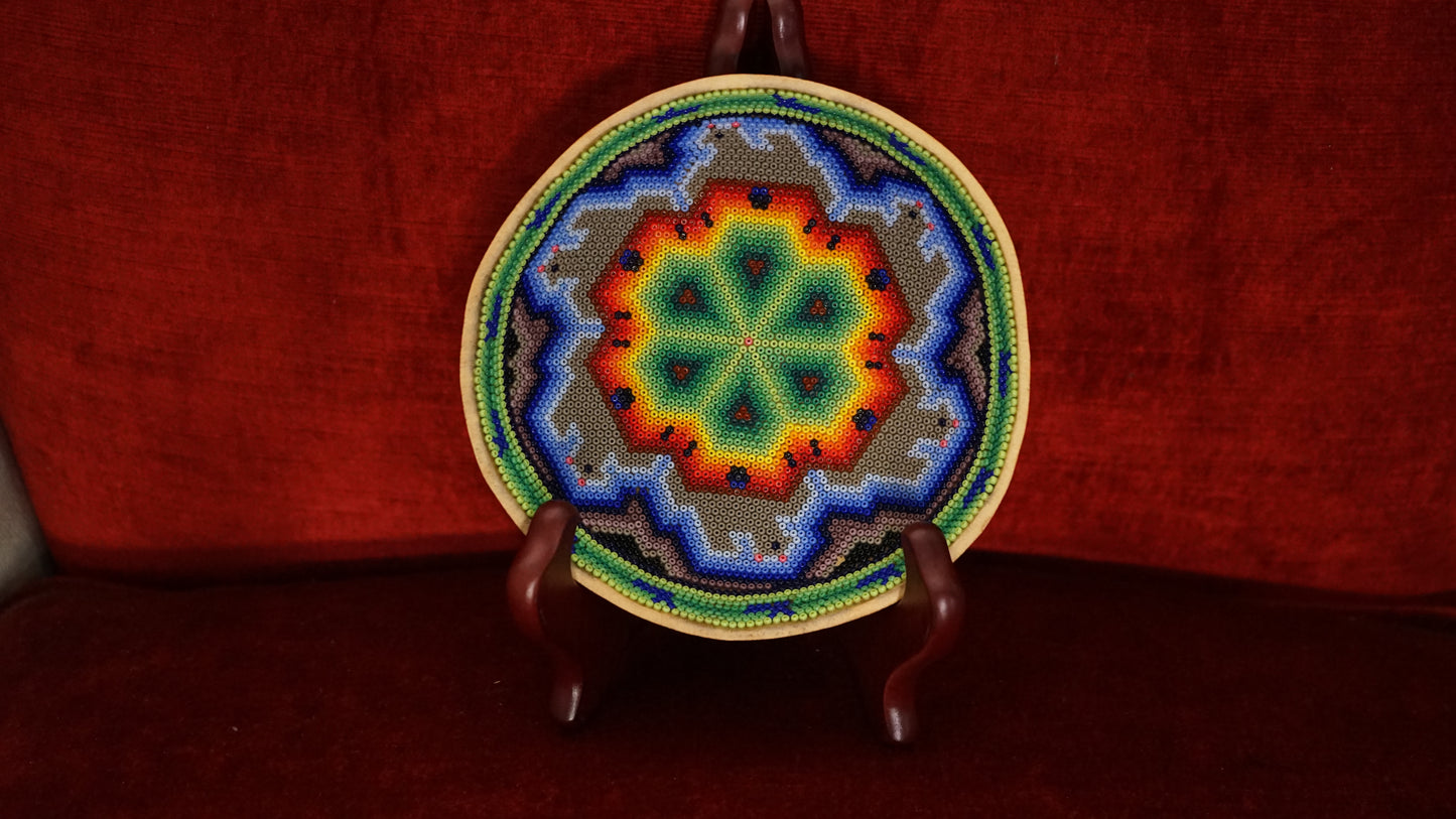 Huichol Beaded Gourd  5 1/2 " B2