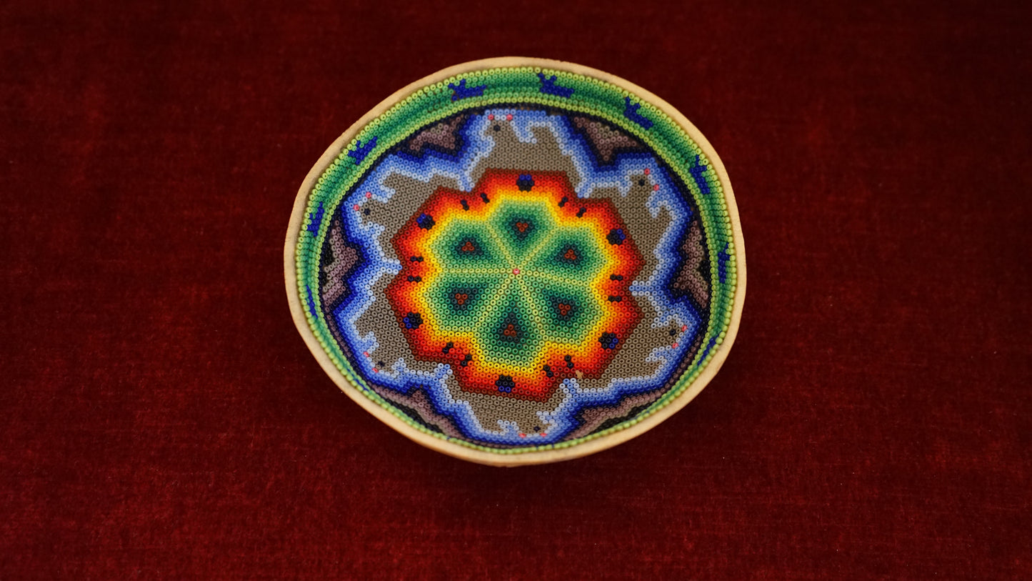 Huichol Beaded Gourd  5 1/2 " B2