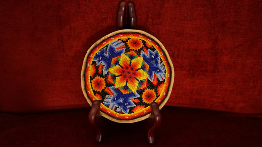 Huichol Beaded Gourd 5 " B5