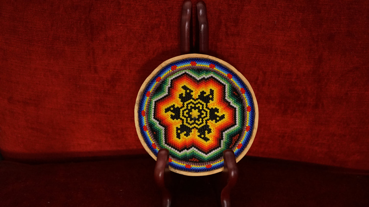 Huichol Beaded Gourd   B 16