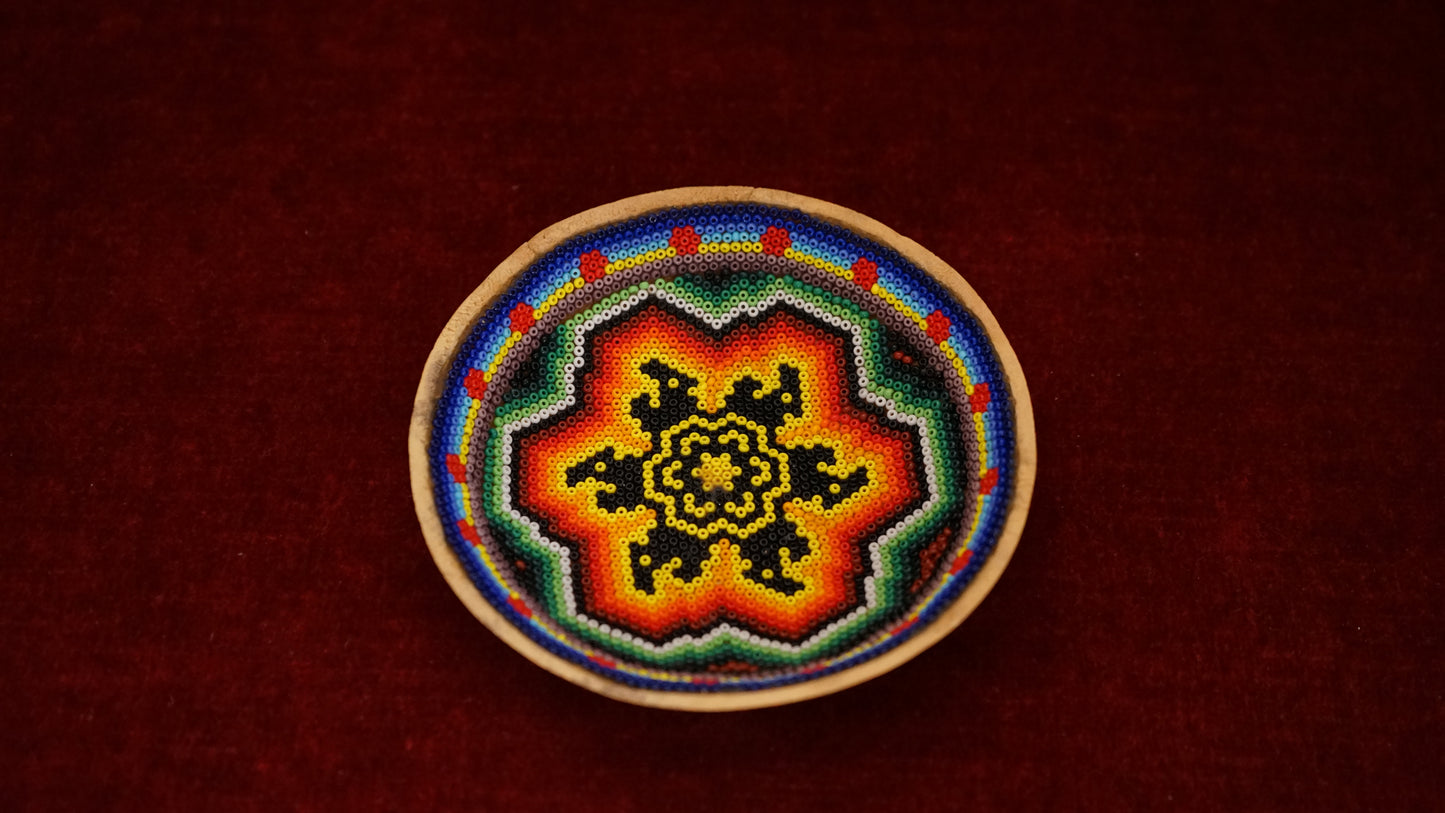 Huichol Beaded Gourd   B 16