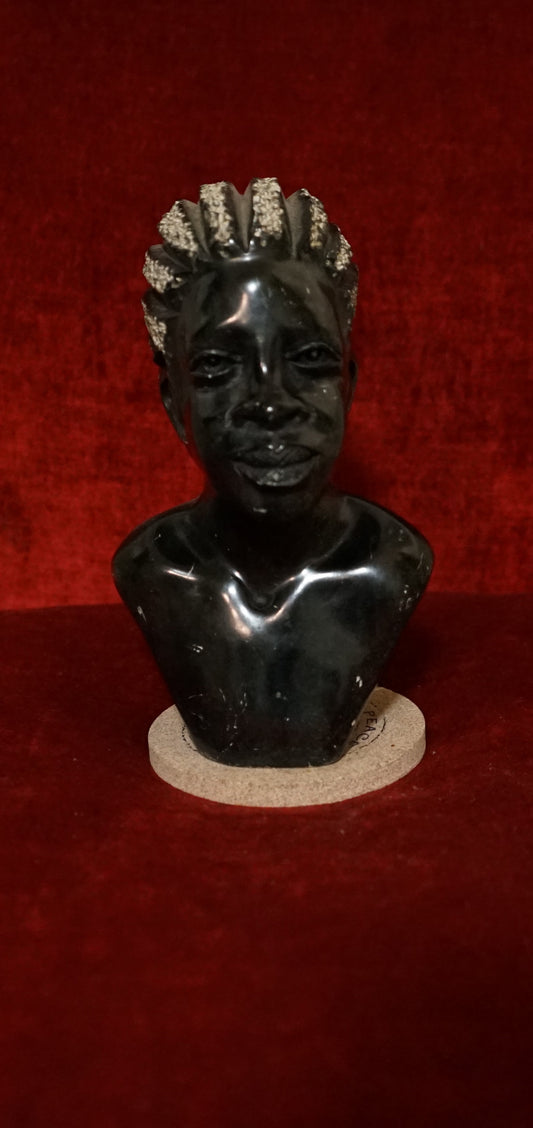 South African Bust Sculpture Artist Signed