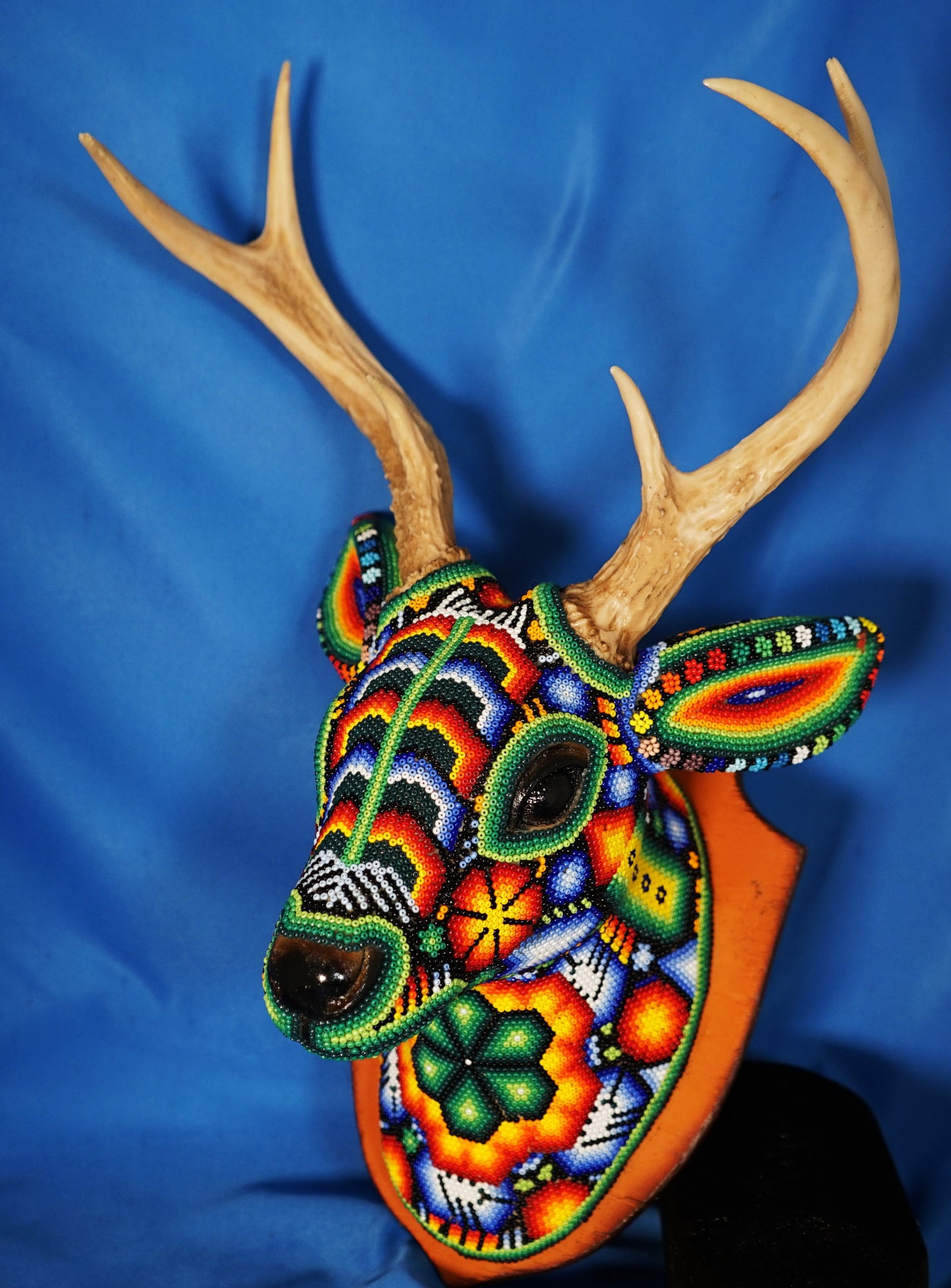 Huichol Mounted Deer Sculpture