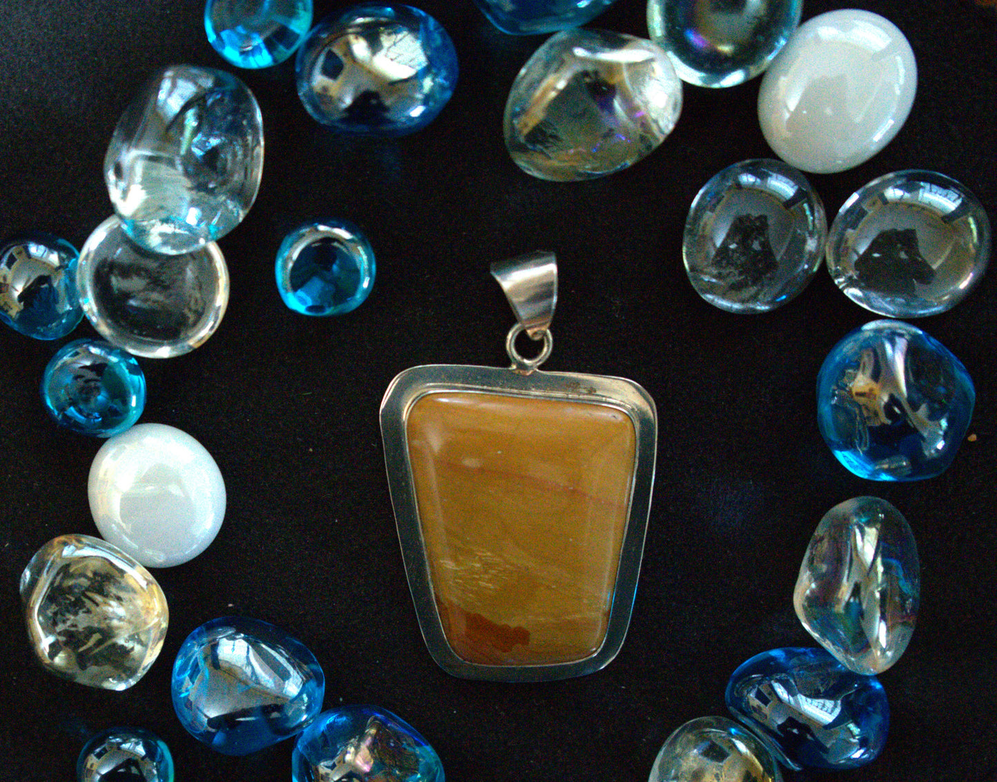 Natural Jasper Gemstone Pendant 925 Sterling Silver