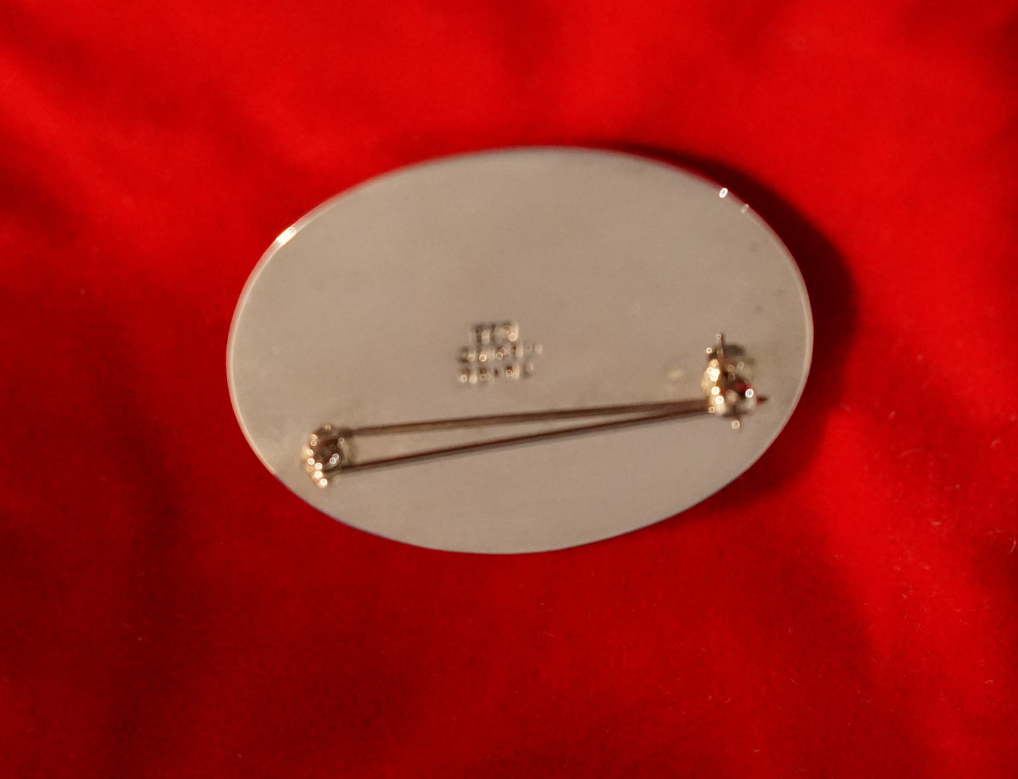 Snowflake Obsidian Oval Cabochon Brooch