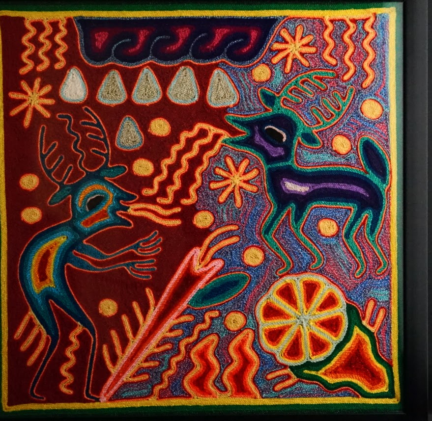 Huichol Yarn Deer Painting